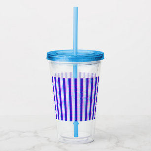 Copo De Acrílico retro elétrico de striptease azul e roxa