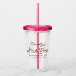 Copo De Acrílico Retrorização Rosa Rosa Rosa Cor-de-Rosa Nash Bash<br><div class="desc">Personalize essas xícaras cor-de-rosa e acrilato, cor-de-rosa, com a noiva para ser o nome e as informações do evento, como "fim de semana de solteira", a localização ou data, e coloque-as em bolsas de boas-vindas, em configurações de lugar ou preencha com guloseimas para iniciar a Bash Nash à direita. A...</div>