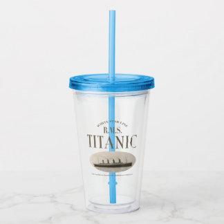 Copo De Acrílico RMS Titanic Ghost Ship Sepia Acrylic Tumbler