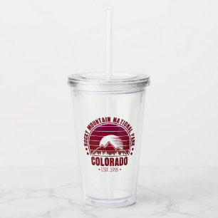Copo De Acrílico Rocky Mountain National Park Colorado Retro