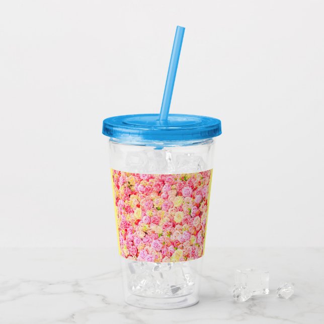 Copo De Acrílico Rosa (Gelo traseiro)