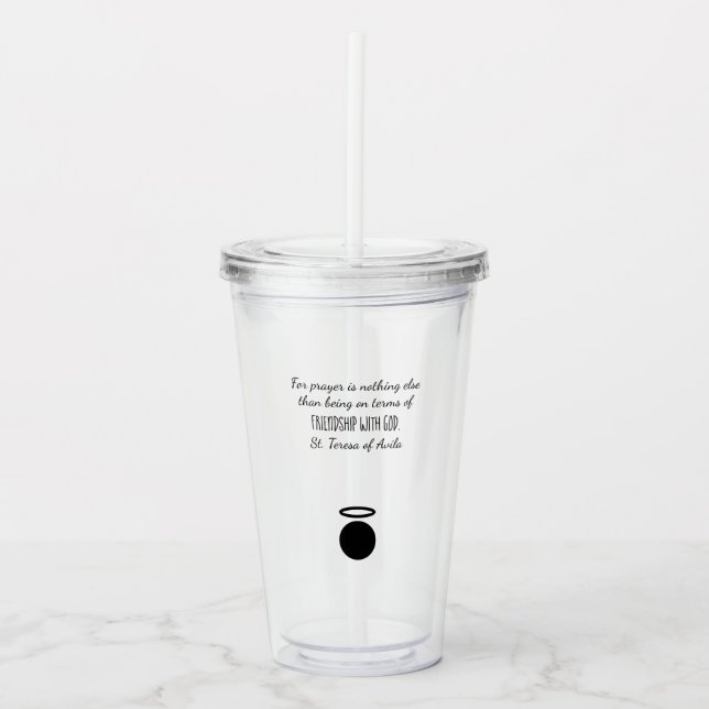 Copo De Acrílico Rua: Teresa de Avila Quote Tumbler (Frente)