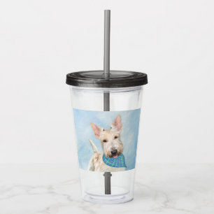 Copo De Acrílico Scottish Terrier Wheaten Dog Painting