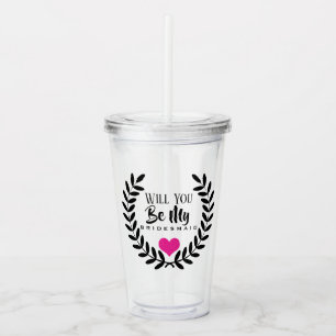 COPO DE ACRÍLICO SERÁ MEU TUMBLER ACRÍLICO BRIDESMAID?