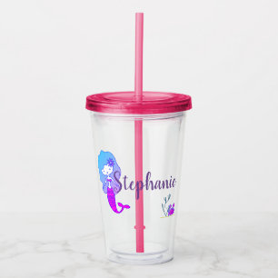 Copo De Acrílico Sereia sob o Tumbler acrílico 2 do mar