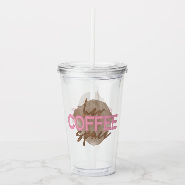 Copo De Acrílico Seu Espaço de Café (Frente)