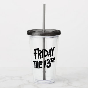 Copo De Acrílico Sexta-feira, 13 Logotipo Pintado Empilhado