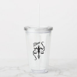 Copo De Acrílico Símbolo Libra Zodiac