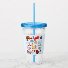 Copo De Acrílico Símbolos do Canadá