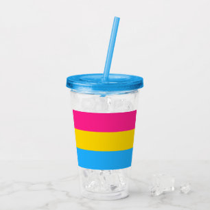 Copo De Acrílico Sinalizador Pansexual