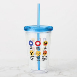 Copo De Acrílico Skiing Emojis