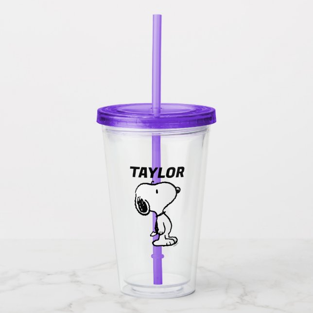 Copo De Acrílico Snoopy Classic Comics Pattern (Frente)