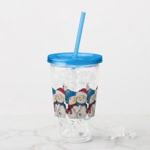 Copo De Acrílico Snowmen Acrylic Tumbler
