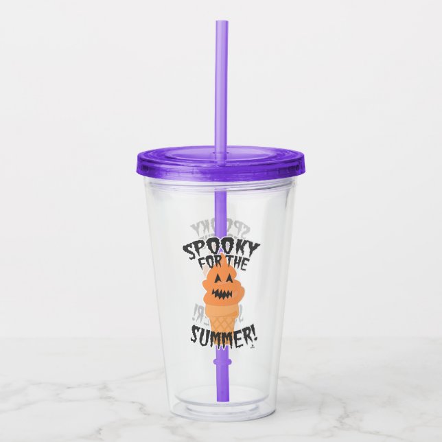 Copo De Acrílico   Spooky Summer Funny Summerween Cone Cartoon (Frente)
