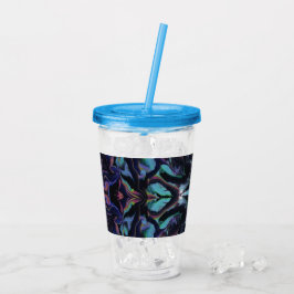 Copo De Acrílico Stained Glass Acrylic Pour Tumbler