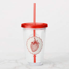 Copo De Acrílico Strawberry