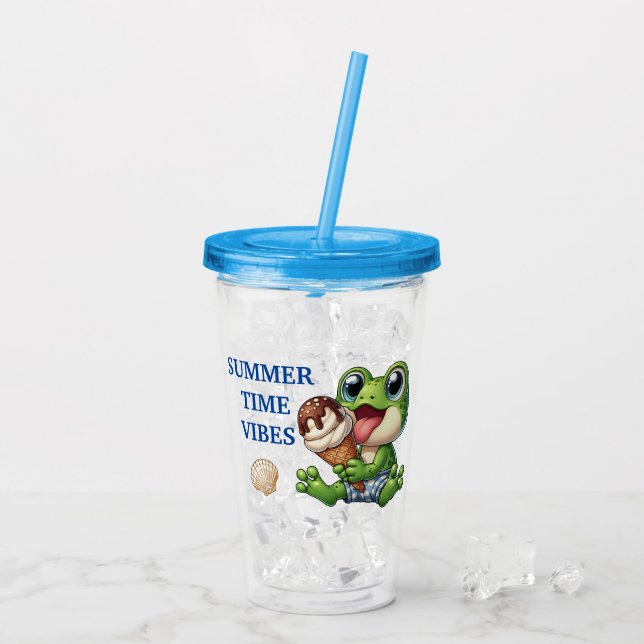 Copo De Acrílico Summer Vibes Acrylic Tumbler (Gelo traseiro)