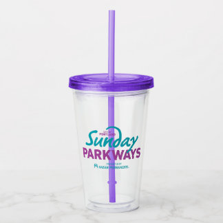 Copo De Acrílico Sunday Parkways Acrylic Tumbler com tampa