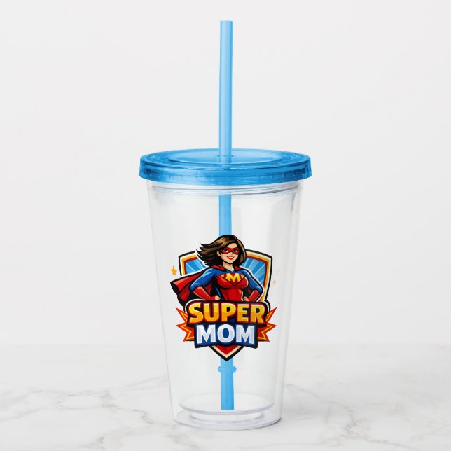 Copo De Acrílico Super Mãe (Frente)