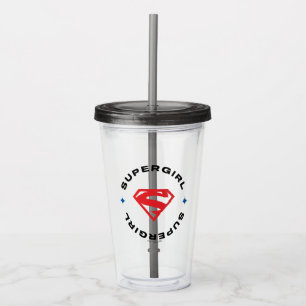 Copo De Acrílico Supergirl Age de Heroes Circle S-Shield