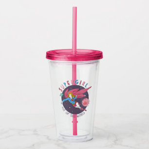 Copo De Acrílico Supergirl Out Of This World Retro Graphic