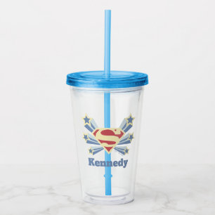 Copo De Acrílico Supergirl Stars S-Shield