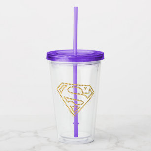 Copo De Acrílico Supergirl Studed S-Shield