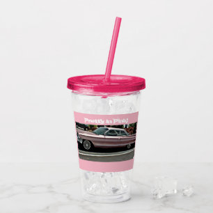 Copo De Acrílico Taça de Acríl, Cadillac Rosa, Bonito
