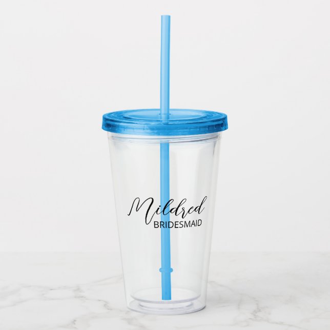 Copo De Acrílico Taça De Café Personalizada/ Doninha De Bridesmaid/ (Frente)