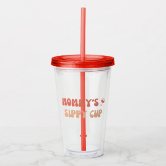 Copo De Acrílico Taça Sippy de mamãe - Etiquetas Engraçadas de Vinh