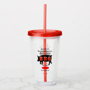 Copo De Acrílico Tampa De Vidro De Tumbler Em Azrílico De CHURRASC