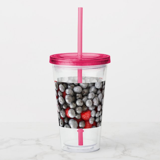 Copo De Acrílico Tão Berry Adorável - Sipper Acrílico (Frente)