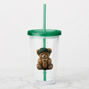 Copo De Acrílico Teddy Bear Cold Brew
