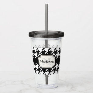 Copo De Acrílico Teste padrão de Houndstooth