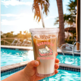 Copo De Acrílico Texto da Rosa claro do Foro Personalizado de Portu