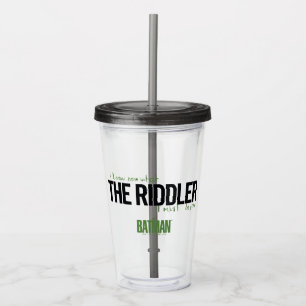 Copo De Acrílico The Riddler - I Know What I Must Become