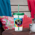 Copo De Acrílico Tie Dye 50th Birthday<br><div class="desc">Celebre seu 50º aniversário enquanto mantém sua bebida legal com o Tie Dye 50º Aniversário do Tumbler Acrílico. Personalize facilmente com seu nome e texto.</div>