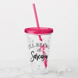 Copo De Acrílico Traga o Sarcasmo Chic Bachelorette Bridal Party