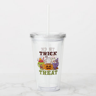 Copo De Acrílico Trick Ou Trate O Café