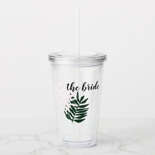 Copo De Acrílico Tropical Personalizado (Frente)