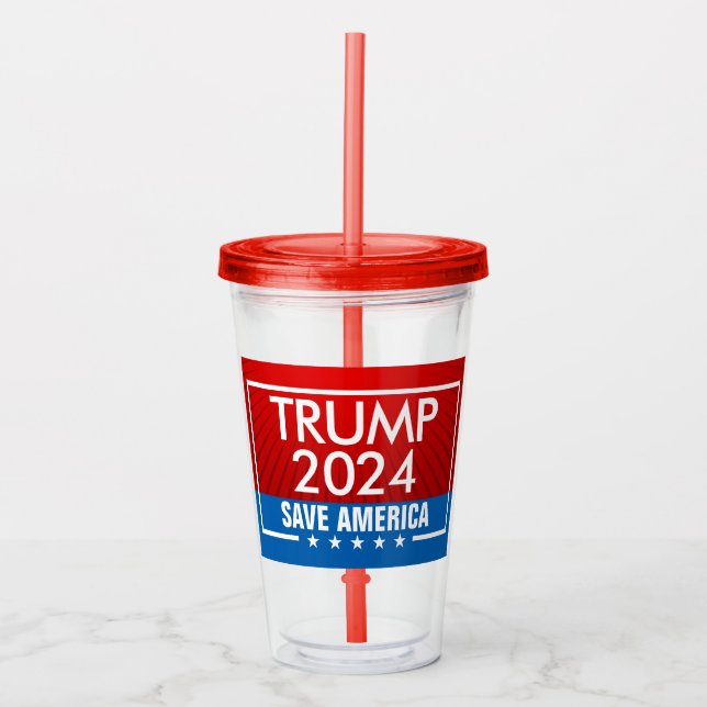 Copo De Acrílico Trump 2024 Save America Graphic (Frente)