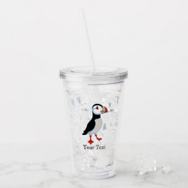 Copo De Acrílico Tumbadores de Design de Puffin Cute