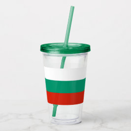Copo De Acrílico Tumbler Acriílico Patriótico com bandeira da Bulgá