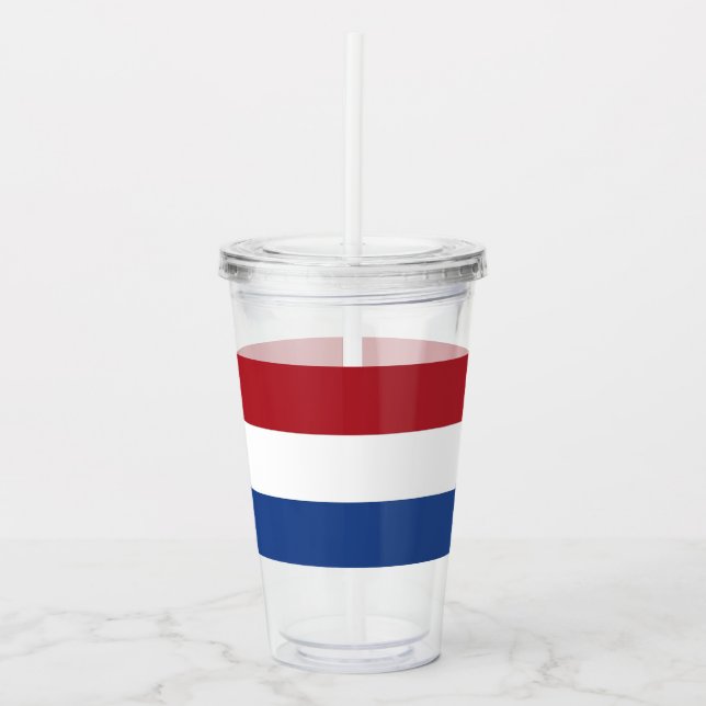 Copo De Acrílico Tumbler Acriílico Patriótico com bandeira dos País (Frente)