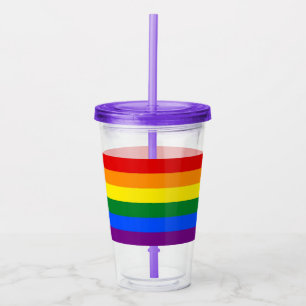 Copo De Acrílico Tumbler Acriílico Patriótico com bandeira LGBT
