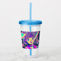 Tumbler Acrílica de Animes Kawaii