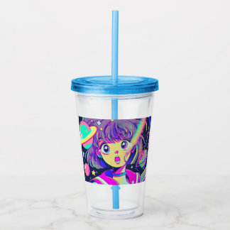 Copo De Acrílico Tumbler Acrílica de Animes Kawaii