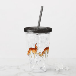 Copo De Acrílico Tumbler Acrílico Borzoi Vermelho