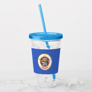 Copo De Acrílico Tumbler acrílico com a bandeira de Minnesota