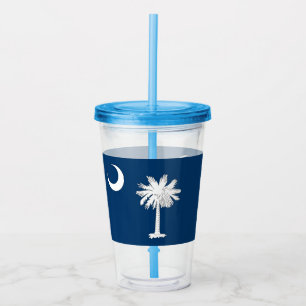 Copo De Acrílico Tumbler acrílico com a bandeira de South Carolina